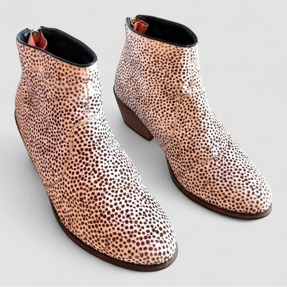 BODEN Calf Hair Ankle Boots – Spotted Animal Print, Zip Back, Size 38 (US 7.5–8) - Picture 5 of 12